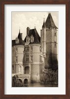 Framed Sepia Chateaux VII