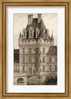 Framed Sepia Chateaux VIII