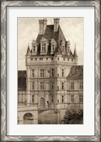 Framed Sepia Chateaux VIII