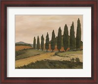 Framed Shady Tuscan Road