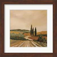 Framed Shady Tuscan Fields