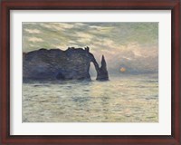 Framed Cliff, Etretat, Sunset, 1883