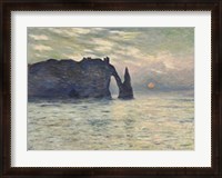 Framed Cliff, Etretat, Sunset, 1883