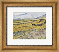 Framed Enclosed Field with Ploughman