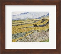 Framed Enclosed Field with Ploughman
