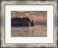 Framed Cliff, Etretat, Sunset, 1883