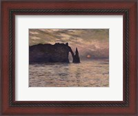 Framed Cliff, Etretat, Sunset, 1883