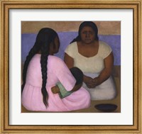 Framed Two Women and a Child