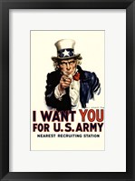 Framed I Want You For Us Army