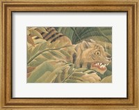 Framed Detail from Tiger in a Tropical Storm (Surprised!), 1891
