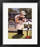 Framed Barbecue Chef and Banjo