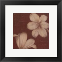Framed Tan Flowers I