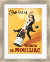 Framed Champagne Vicomte De Moulliac