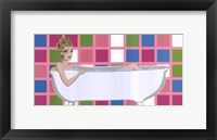 Framed Girl In Bathtub With Squares