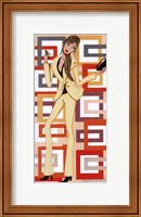 Framed Girl With Yellow Pant Suit (panel)