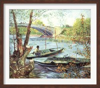 Framed Fisherman in His Boat
