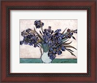 Framed Irises in Vase, c.1890