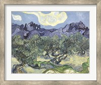 Framed Olive Trees, c.1889 (blue & green)