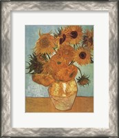Framed Vase with Twelve Sunflowers, c.1888