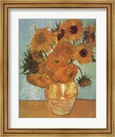 Framed Vase with Twelve Sunflowers, c.1888