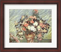 Framed Pink and White Roses