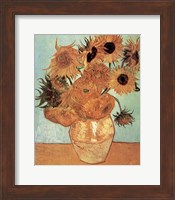 Framed Vase with Twelve Sunflowers, c.1888