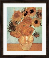 Framed Vase with Twelve Sunflowers, c.1888