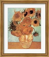 Framed Vase with Twelve Sunflowers, c.1888