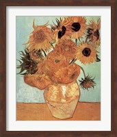 Framed Vase with Twelve Sunflowers, c.1888