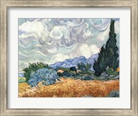 Framed Wheat Field with Cypresses, c.1889