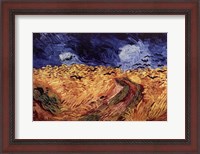 Framed Wheatfield with Crows, c.1890