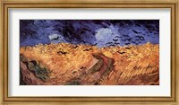 Framed Wheatfield with Crows, c.1890