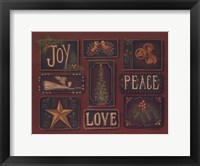 Framed Joy Peace Love