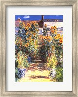 Framed Artist's Garden at Vetheuil