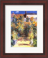 Framed Artist's Garden at Vetheuil