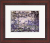 Framed Water Lilies and Willow Branches, c.1917