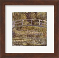 Framed Water Lily Pond and Bridge