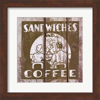 Framed Sandwich and Coffee