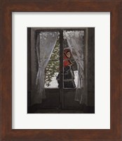 Framed Red Kerchief: Portrait of Mrs. Monet, c.1873