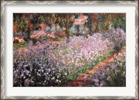 Framed Artist's Garden at Giverny, c.1900