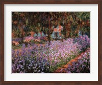 Framed Artist's Garden at Giverny, c.1900