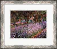 Framed Artist's Garden at Giverny, c.1900