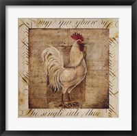 Framed Rustic Farmhouse Rooster I - special