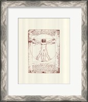 Framed Vitruvian Man (serigraph and embossed)