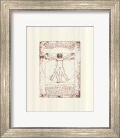 Framed Vitruvian Man (serigraph and embossed)