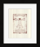 Framed Vitruvian Man (serigraph and embossed)