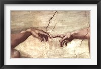 Framed Creation of Adam (hands detail)