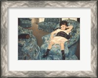 Framed Little Girl in a Blue Armchair, 1878