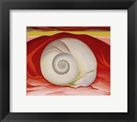 Framed Red Hills and White Shell, 1938