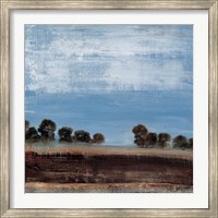 Framed Blue Tree Line